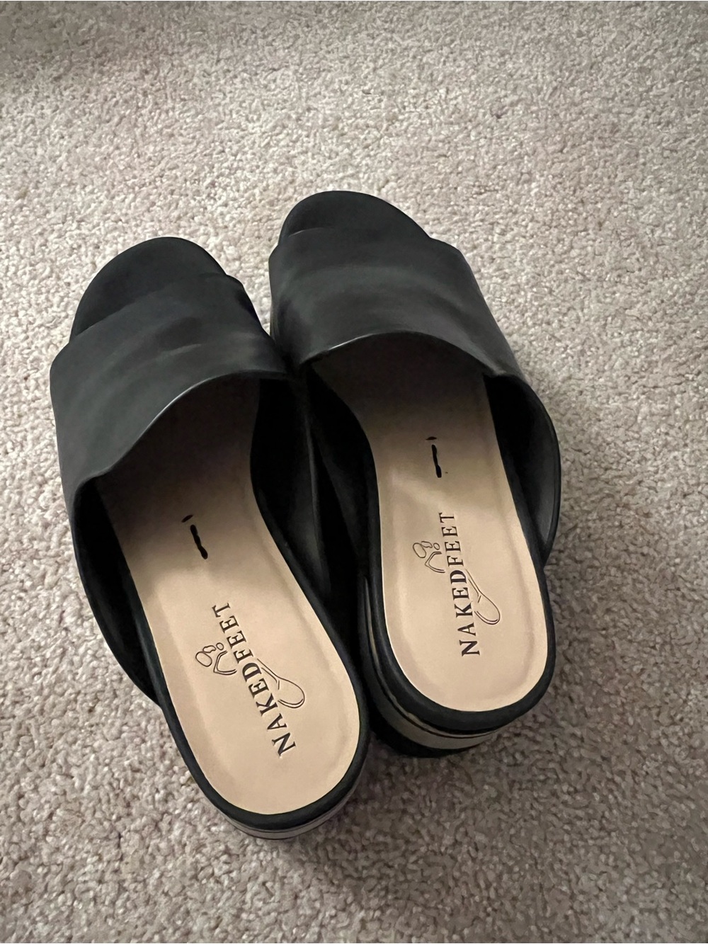 Naked Feet Flow Black and Gray Layered Platform - Picture 4 of 5